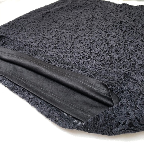 DressBarn Black Lace Skirt Petite 16 Plus size - Picture 7 of 13